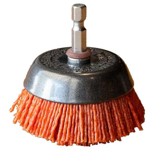 Brosse soucoupe à fil nylon