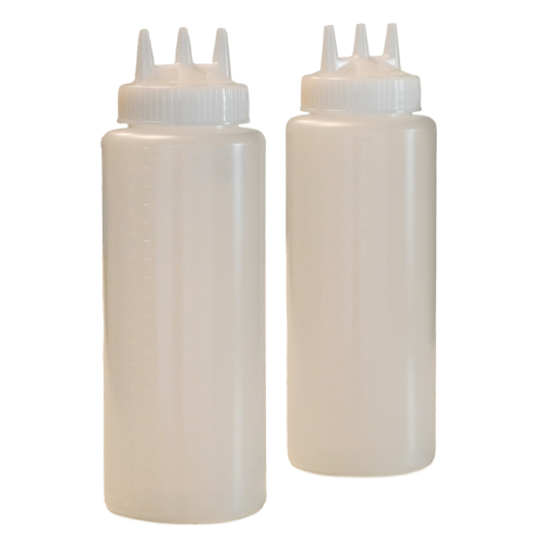 Lot de 2 bouteilles souples 3 becs de 1L